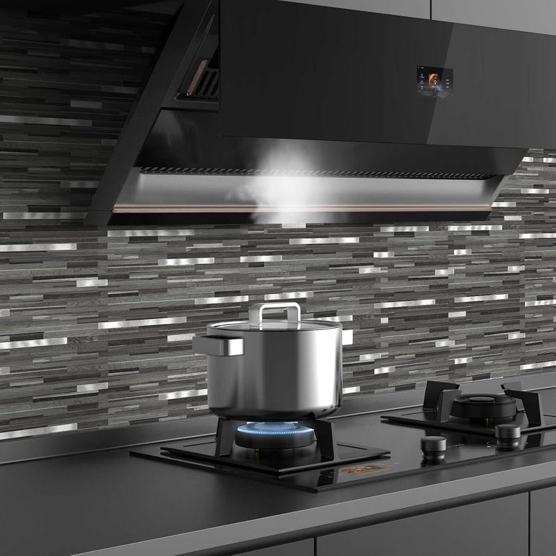 Midcard 10 Sheets Peel and Stick Backsplash PVC Wall Tile,for Kitchen Backsplash - Image 2